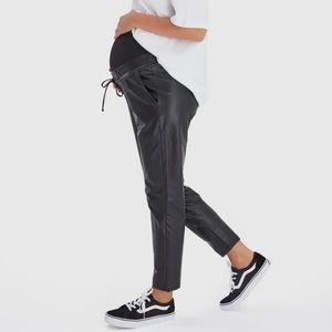 NWT! Maternity and Postpartum Faux Leather Joggers